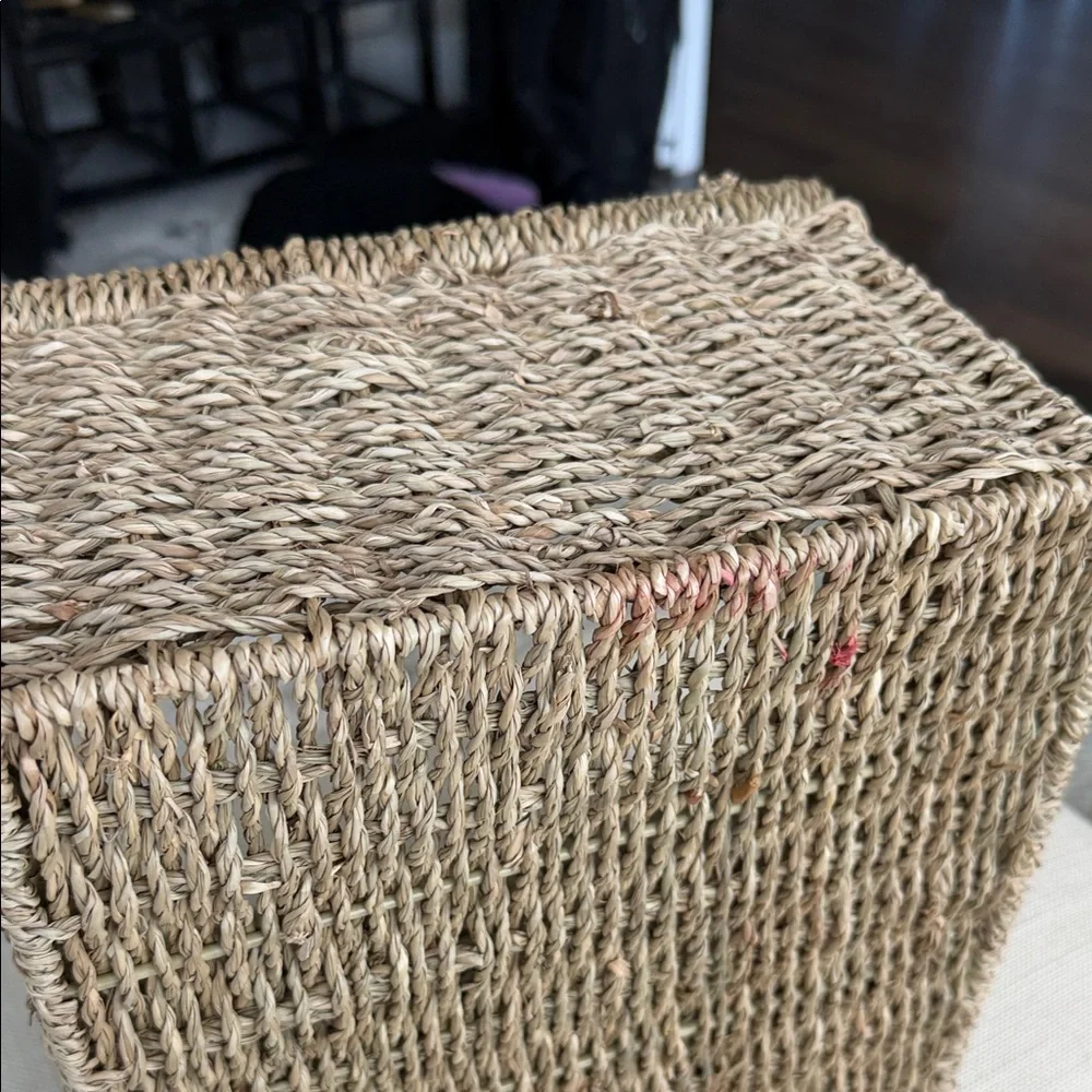 Seagrass Woven Storage Basket 10x10x6 inches